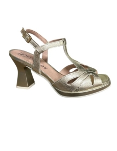 ZAPATO TACON ORO 17136