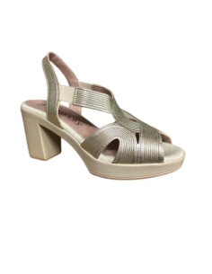 ZAPATO TACON ORO 17137