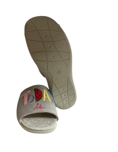 ZAPATILLAS DE CASA GRIS 17214