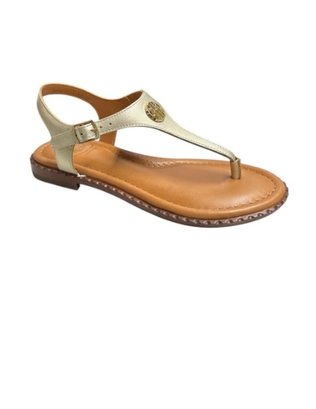 SANDALIAS PLANAS PLATINO 17322