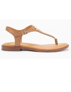 SANDALIAS PLANAS CUERO 17323