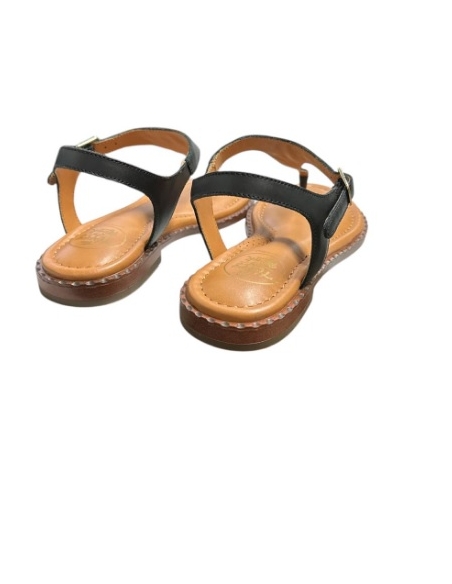 SANDALIAS PLANAS NEGRO 17324