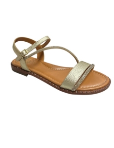 SANDALIAS PLANAS PLATINO 17325