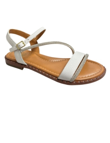 SANDALIAS PLANAS BLANCO 17326