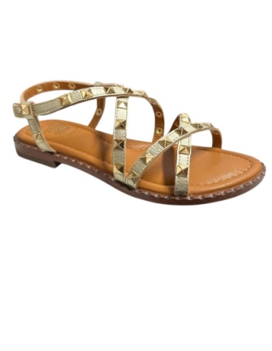 SANDALIAS PLANAS PLATINO 17327