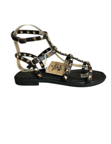 SANDALIAS PLANAS NEGRO 17520