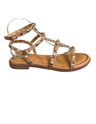 SANDALIAS PLANAS CUERO 17521