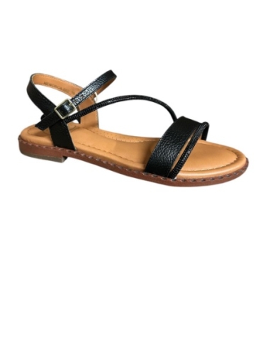 SANDALIAS PLANAS NEGRO 17518