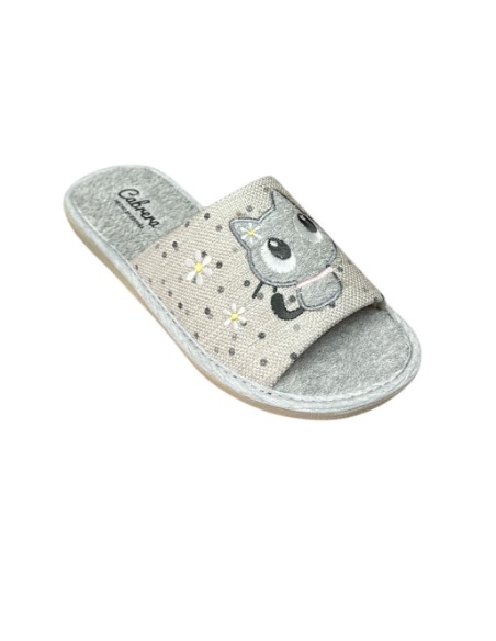 ZAPATILLAS DE CASA GRIS 17544