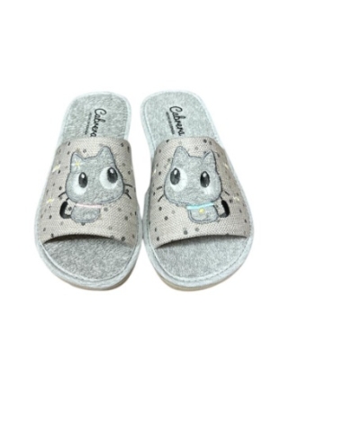 ZAPATILLAS DE CASA GRIS 17544