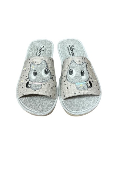 ZAPATILLAS DE CASA GRIS 17544