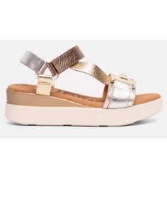 SANDALIAS CON CUÑA PLATA 17547