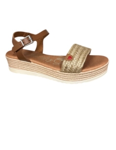 SANDALIAS CON CUÑA NATURAL 17550