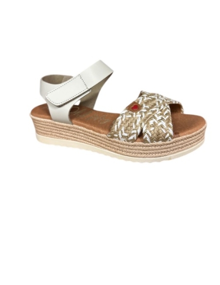 SANDALIAS CON CUÑA HIELO 17552