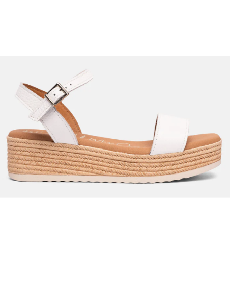 SANDALIAS CON CUÑA BLANCO 17553