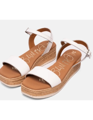 SANDALIAS CON CUÑA BLANCO 17553