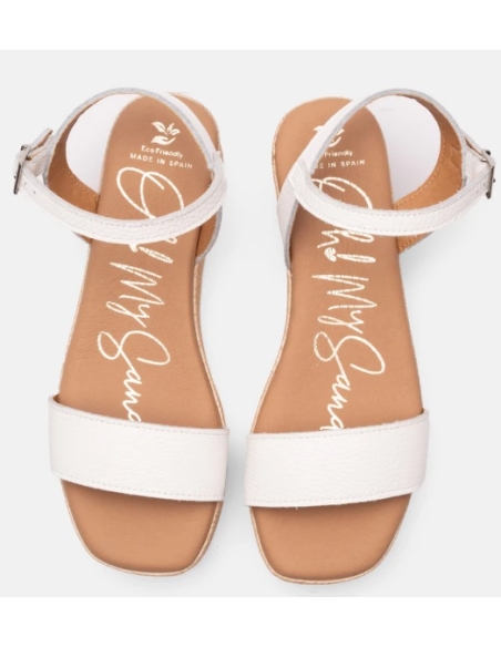 SANDALIAS CON CUÑA BLANCO 17553