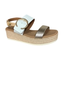 SANDALIAS CON CUÑA BLANCO 17554 2