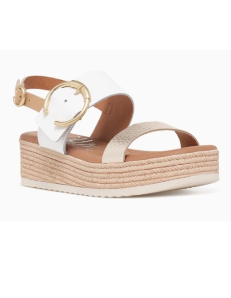 SANDALIAS CON CUÑA BLANCO 17554