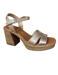 ZAPATOS CON TACON CHAMPAN 17556