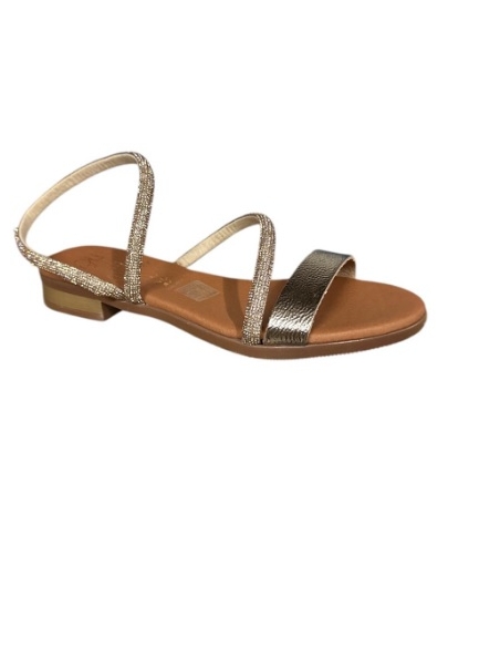 SANDALIA PLANA PLATINO 17560