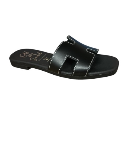 SANDALIAS PLANAS NEGRO 17561