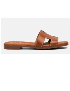 SANDALIAS PLANAS CUERO 17562