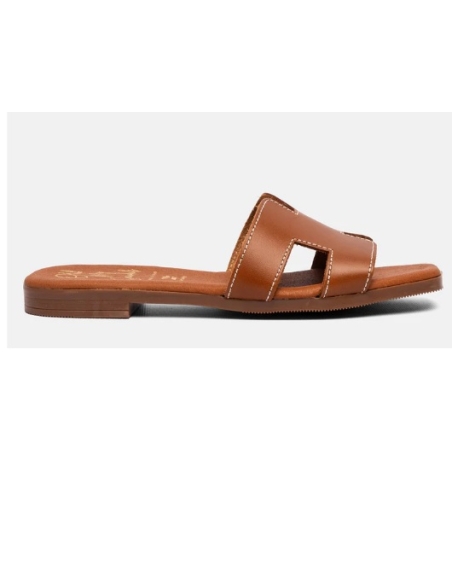 SANDALIAS PLANAS CUERO 17562
