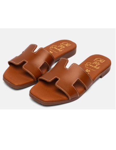 SANDALIAS PLANAS CUERO 17562