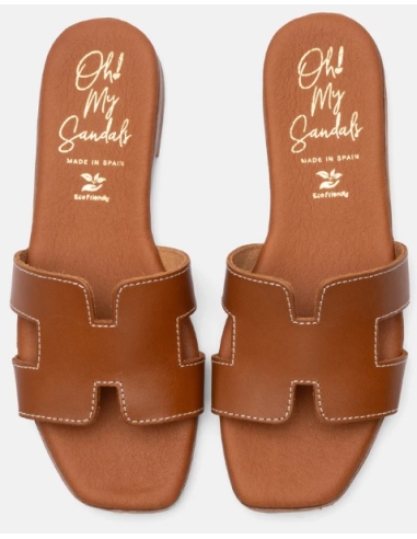 SANDALIAS PLANAS CUERO 17562