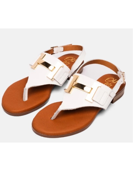 SANDALIAS PLANAS BLANCO 16459