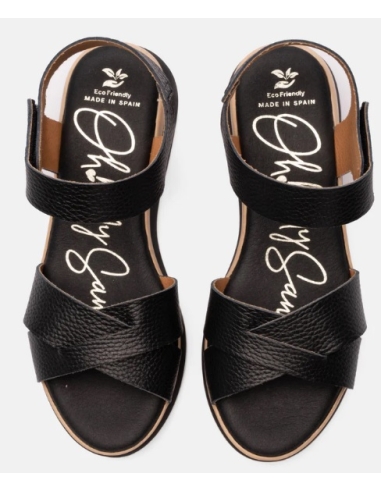 SANDALIAS CON CUÑA NEGRO 17570