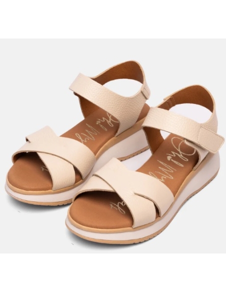 SANDALIAS CON CUÑA HIELO 17571