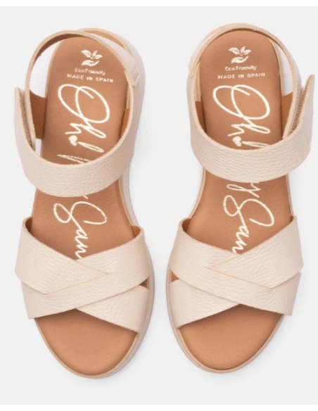 SANDALIAS CON CUÑA HIELO 17571