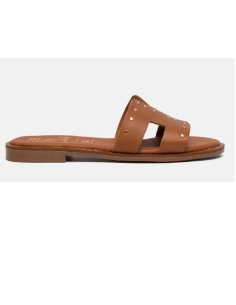 SANDALIAS PLANAS CUERO 17572