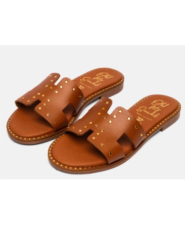 SANDALIAS PLANAS CUERO 17572