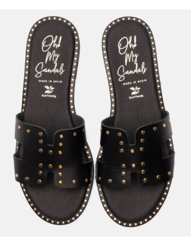 SANDALIAS PLANAS NEGRO 17573