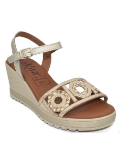 SANDALIAS CON CUÑA PLATINO 17676 2