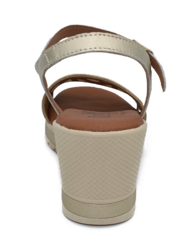 SANDALIAS CON CUÑA PLATINO 17676