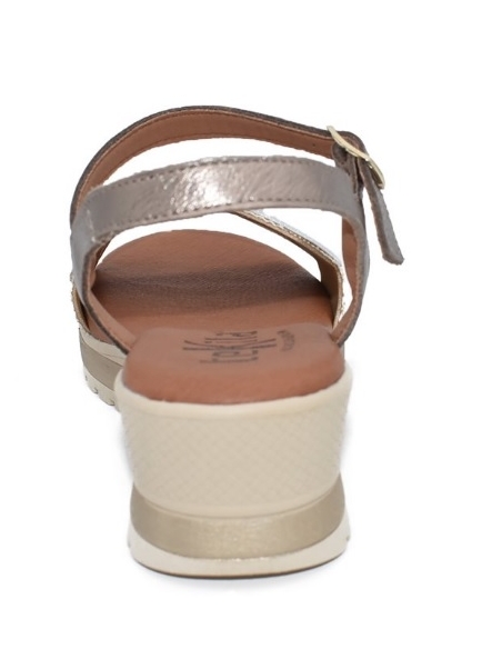 SANDALIAS CON CUÑA BRONCE 17677