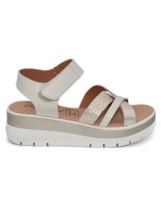 SANDALIAS CON CUÑA BEIG 17683