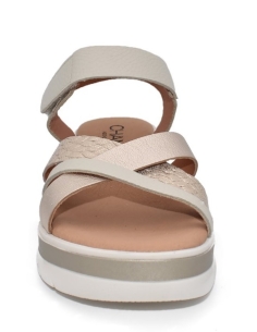 SANDALIAS CON CUÑA BEIG 17683 2