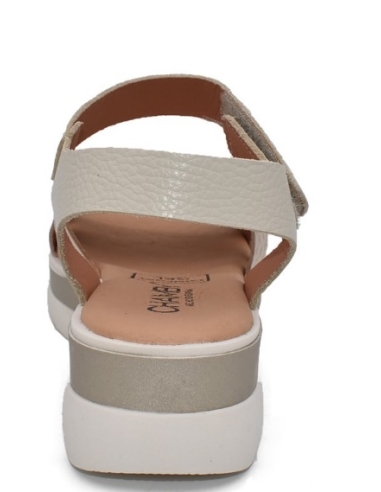 SANDALIAS CON CUÑA BEIG 17683