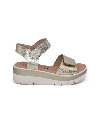 SANDALIAS CON CUÑA PLATINO 17684