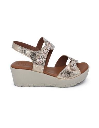 SANDALIAS CON CUÑA BEIG 17680