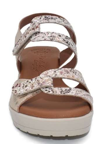 SANDALIAS CON CUÑA BEIG 17680