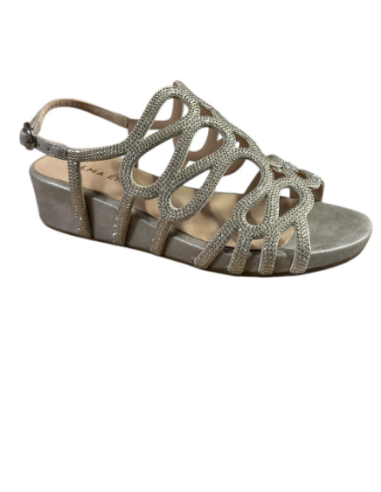SANDALIAS CON CUÑA BRONCE 17350
