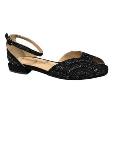 SANDALIAS PLANAS NEGRO 17245