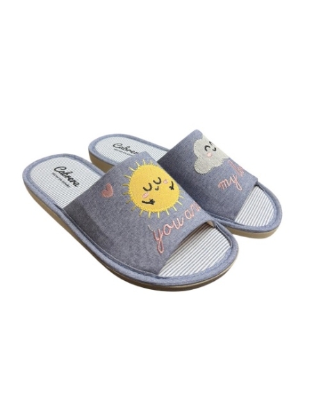 ZAPATILLAS DE CASA AZUL 18204