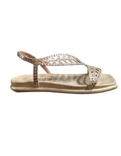 SANDALIA PLANA ORO 18454
